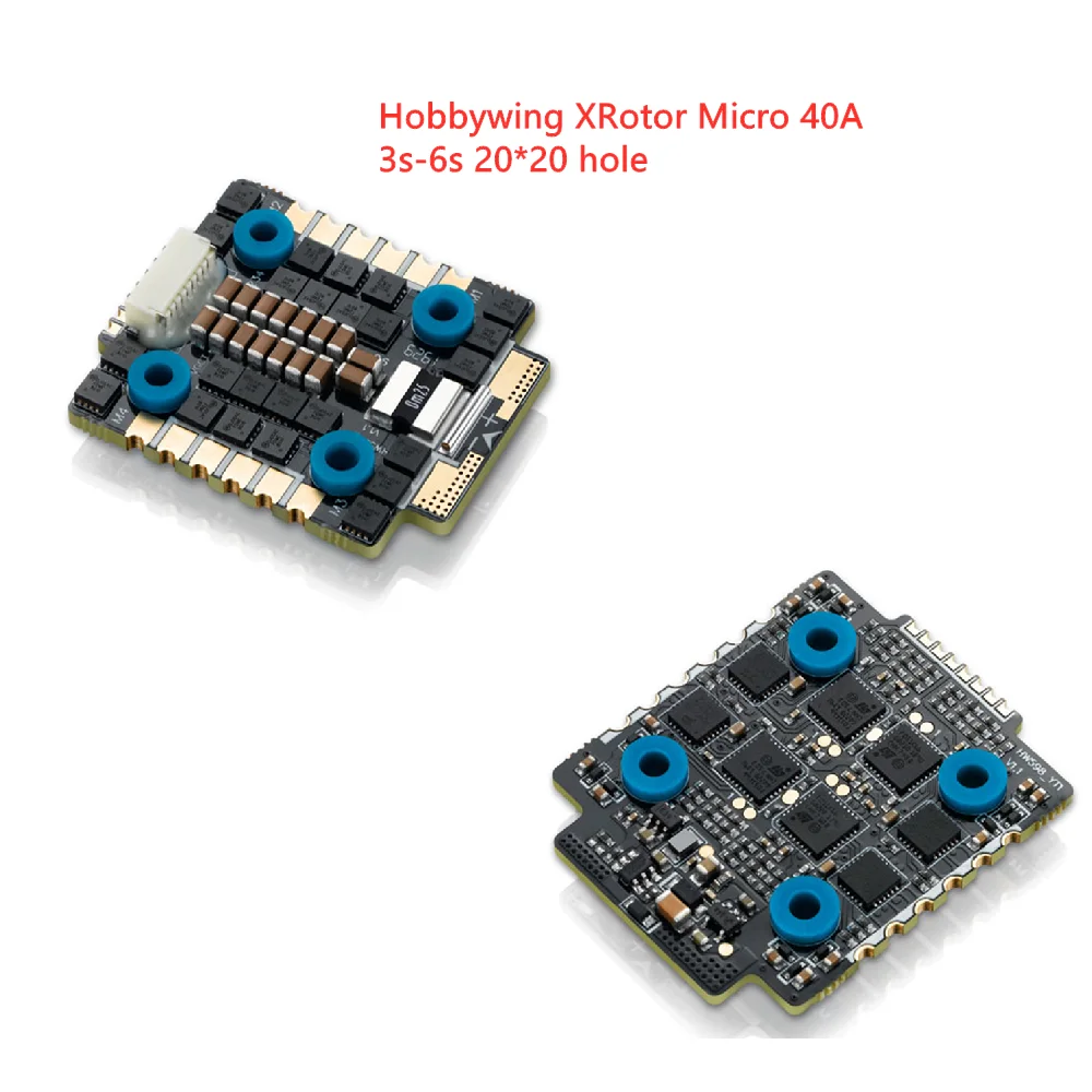 

NEW 20x20mm Hobbywing XRotor Micro 40A 3S-6S BLheli_32 Dshot1200 Ready 4in1 Brushless ESC for RC Drone FPV Racing freestyle