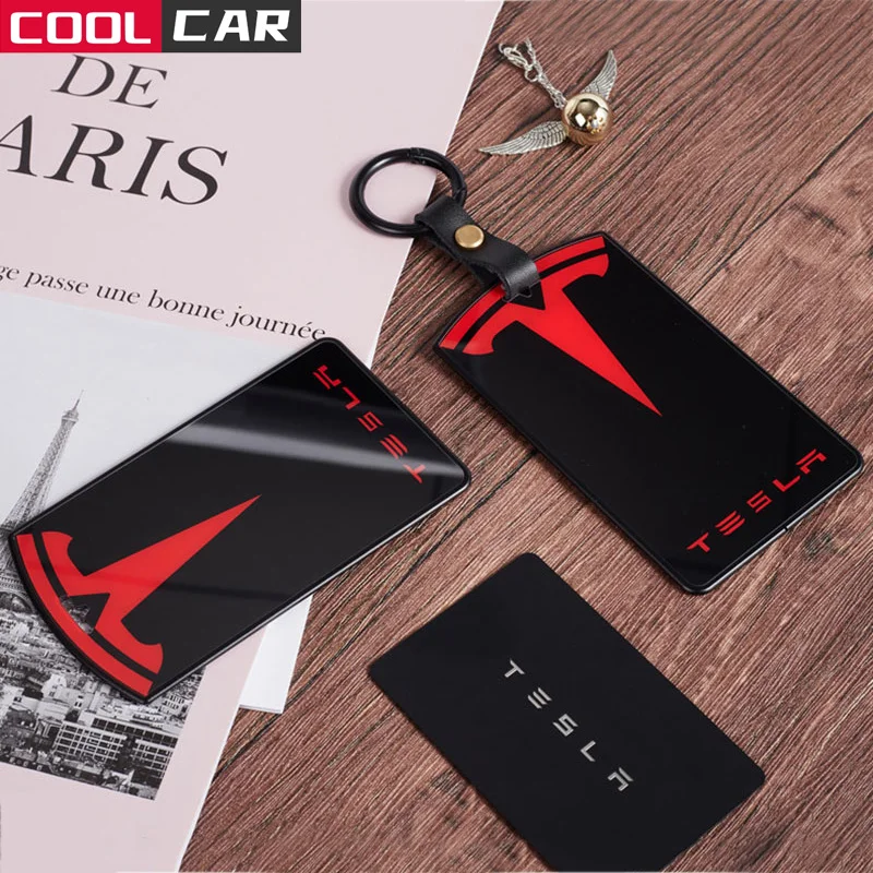 Закаленное стекло Защита ключи от машины брелок Защитная крышка чехол для Tesla