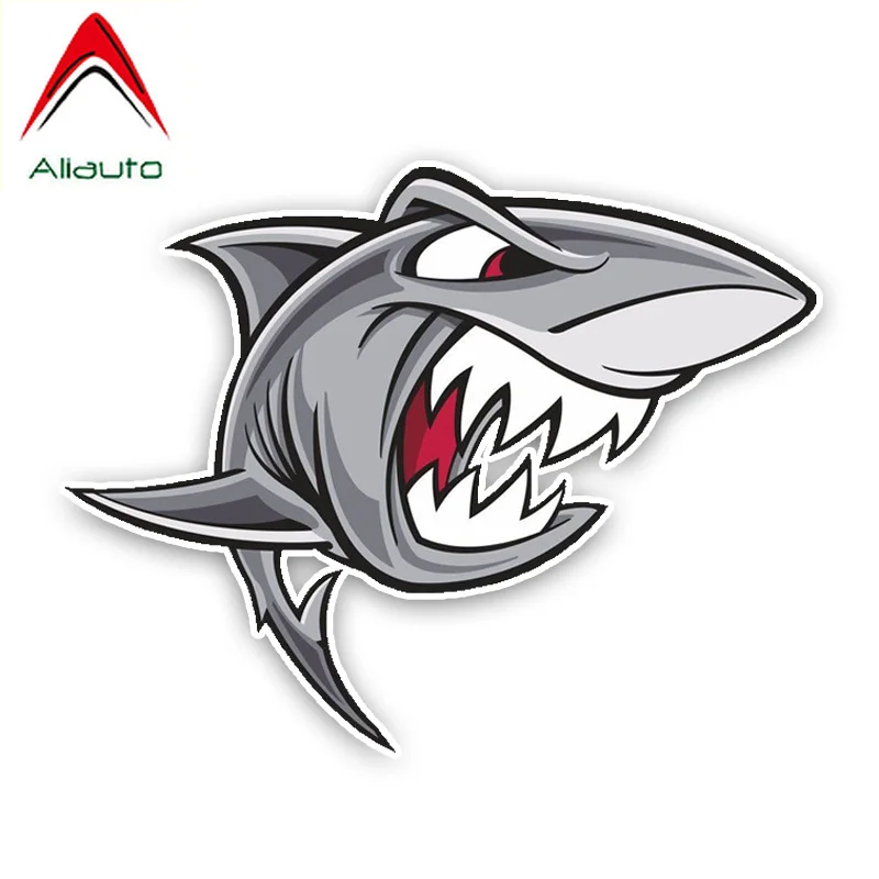 

Aliauto Interesting Angry Cartoon Great Shark Colored PVC Waterproof Reflective Funny Car Sticker Decoration,14cm*11cm