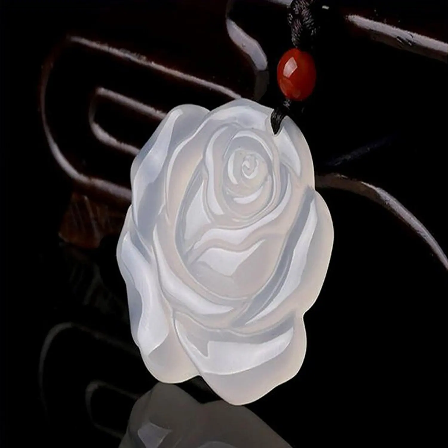 LETSFUN Изящные Ювелирные изделия подвеска из натурального белого агата модное