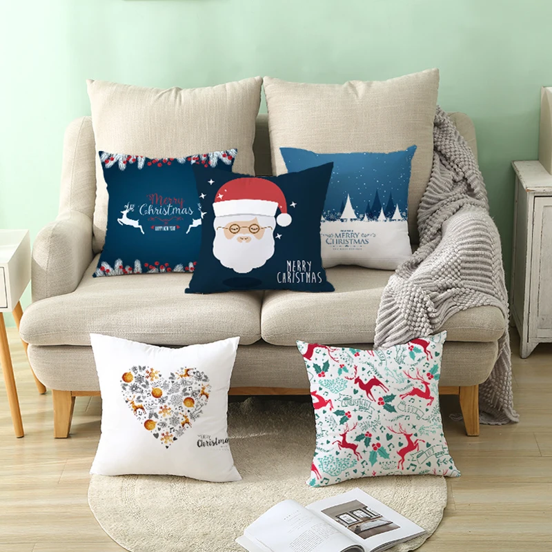 Наволочка на подушку, рождественские украшения для дома, подарки, Рождественский Декор,, рождественские украшения, наволочка Noel, с новогодним