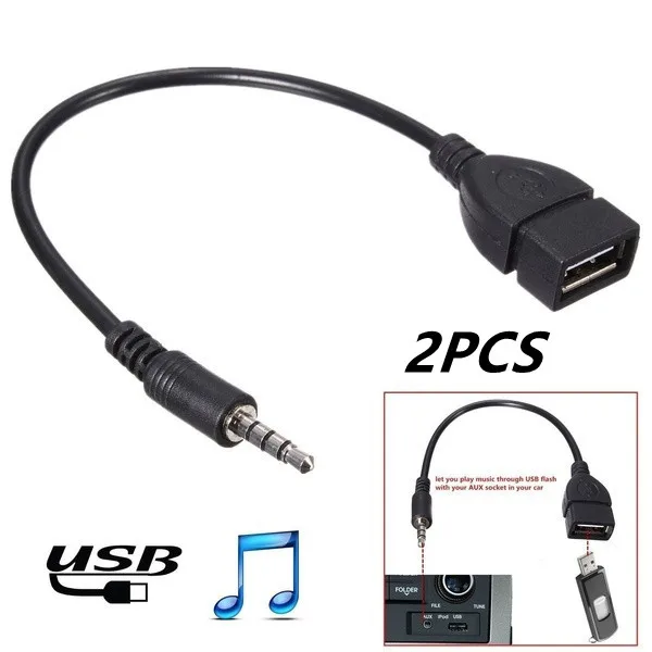 

2 шт. Aux3.5 AUX, встроенный OTG аудиокабель, передает на USB-кабель