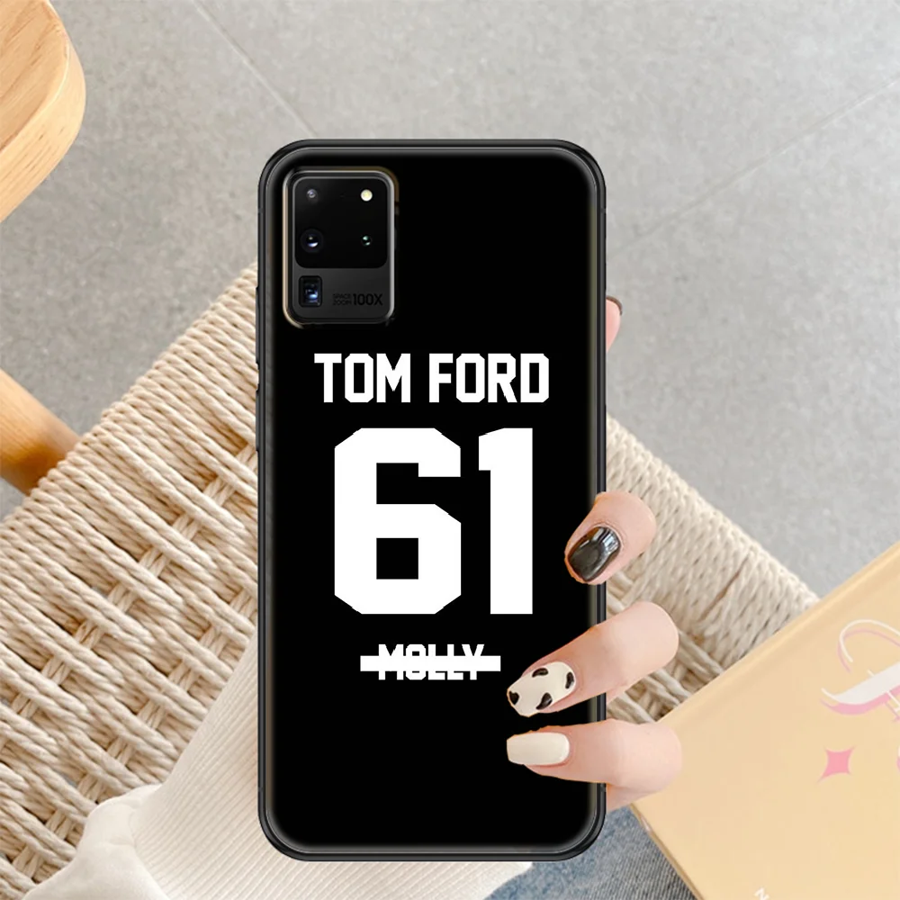 

fashion tom ford cosmetic brand Phone case For Samsung Galaxy Note 4 8 9 10 20 S8 S9 S10 S10E S20 Plus UITRA Ultra black