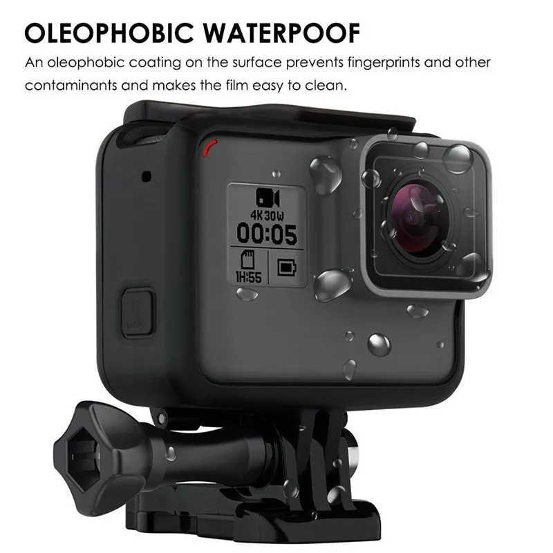 Защитное покрытие из закаленного стекла чехол для GoPro Hero5 черный объектив ЖК