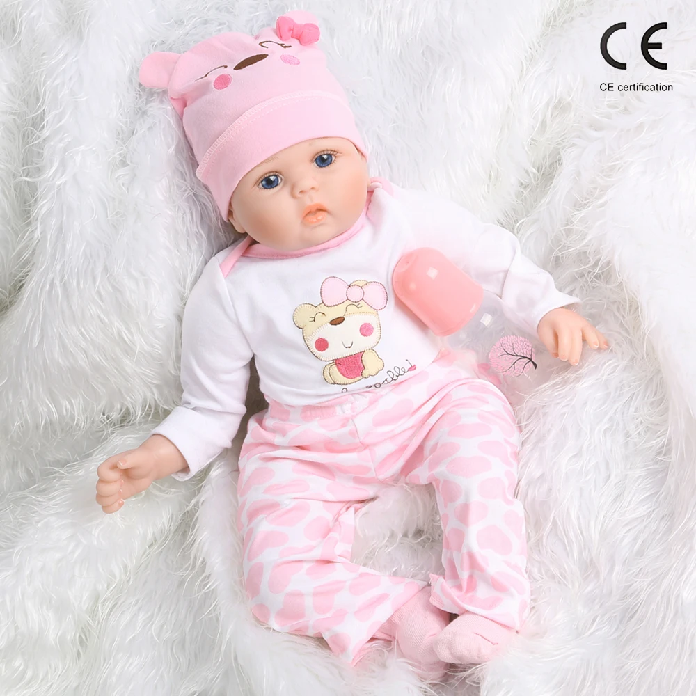 55 см Реалистичная кукла реборн детские куклы с открытыми глазами реалистичные