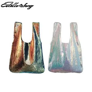 2020 Estelle Wang Ретро клатч в японском стиле с белыми блестками модная женская универсальная сумка высокого качества