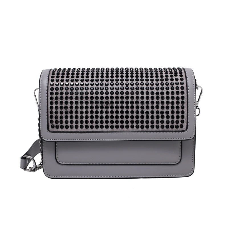 

Western style water drill bag female 2021 new Korean fashionable chain underarm bag versatile flip Single Shoulder Messenger Bag