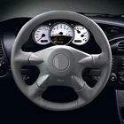 Черная искусственная кожа Чехол рулевого колеса автомобиля для Nissan Almera N16 Pathfinder Primera XTrail 2001-2006 Renault