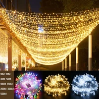 christmas string fairy light 8 mode led string lights outdoor waterproof wedding holiday party patio lamp