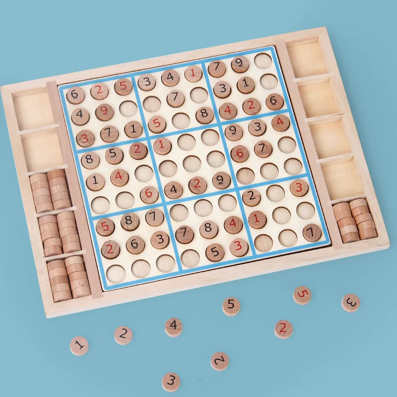 

Wooden Four Six Nine Palace Sudoku Chess Toy Puzzle Logic Thinking Game Chess Intelligence Challenge Gift P149