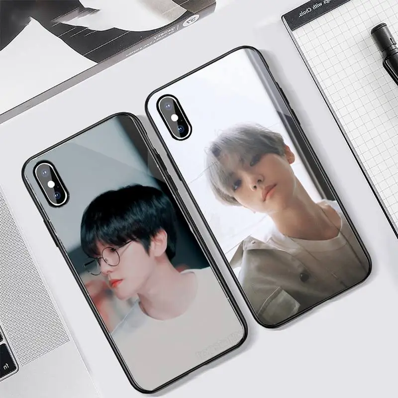

Kpop EXO Byun Baek-hyun Phone Case Tempered glass For iphone 6 7 8 plus X XS XR 11 12 13 PRO MAX mini