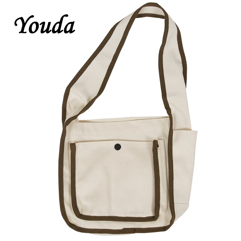 Youda оригинальный дизайн Одноцветный холщовый сумки Повседневная Большая
