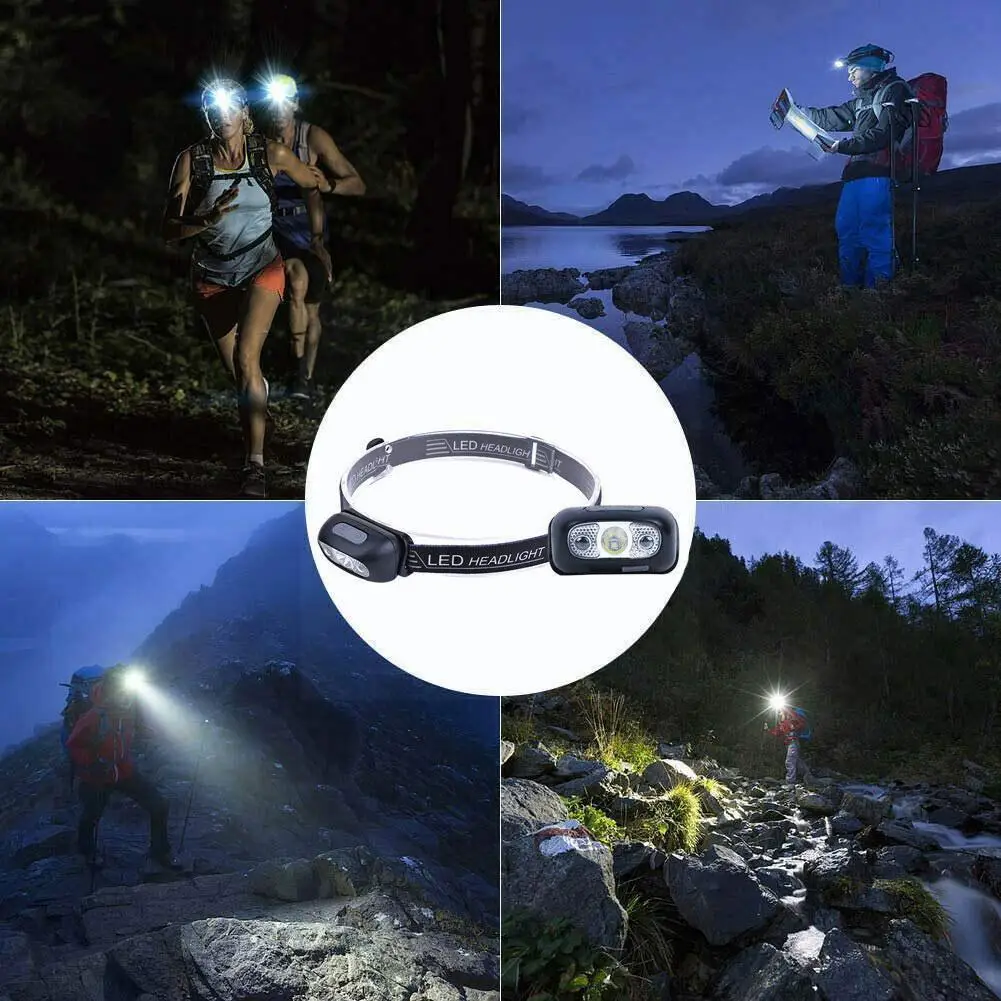 

Headlight Outdoor Accessories Wave Sensor Led Usb Fishing Portable Led Headlight, Light Rechargeable Outdoor W3w5