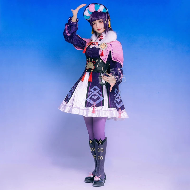 

Game Genshin Impact Yun Jin Cosplay Costume Yunjin Wig Lolita Dress Fancy Anime Suits Halloween Party Uniforms for Women Girls