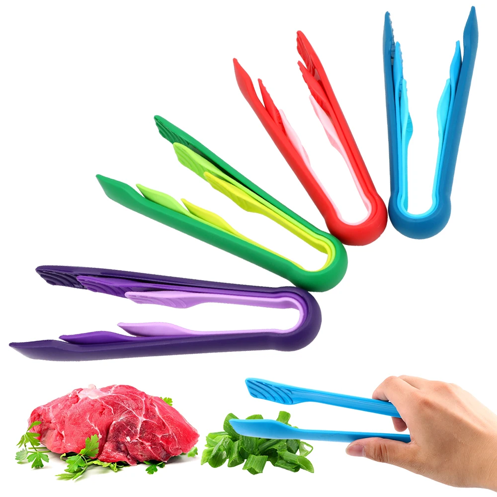 

3 Pcs/Set 14/19/25cm Food Tong Bread Cake Clip Food Grade PP Vegetable Dessert Clamp Kitchen Barbecue Accessories Baking Tools