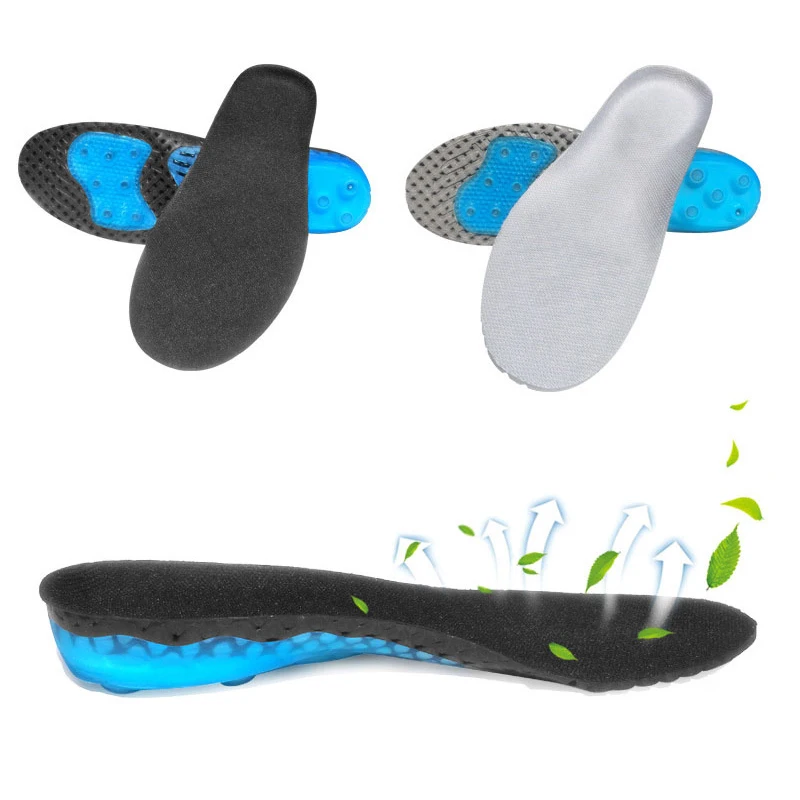Unisex Sport Insoles Foot Care For Plantar Fasciitis Orthopedic Massaging Shoe Inserts Shock Absorption Basketball Shoe Pad