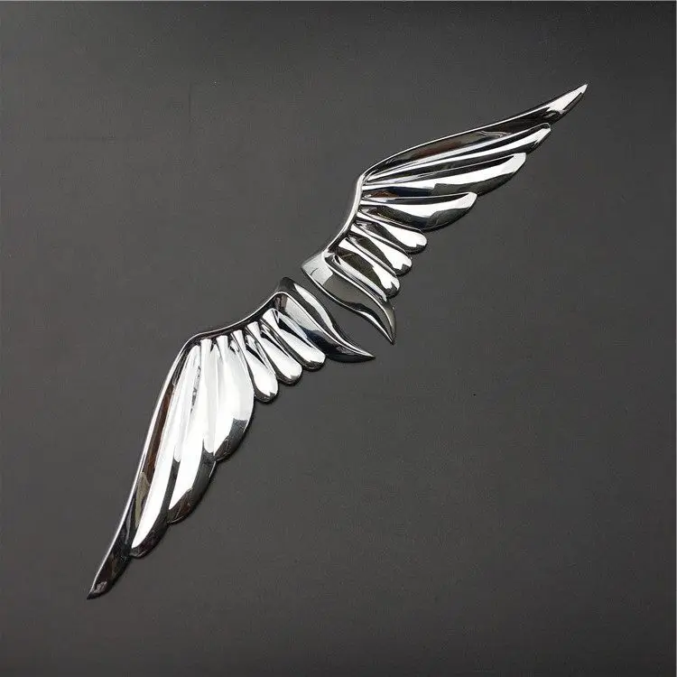 

1 пара 3D металлические Крылья ангела, боковые крылья автомобиля, наклейка на задний багажник, эмблема значок для Jeep BMW Volvo Nissan Mazda