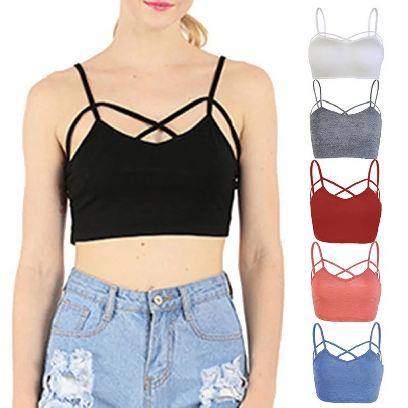 Женский бюстгальтер с бретельками Vertvie2020 черный вырезами топ-бюстье | Женская