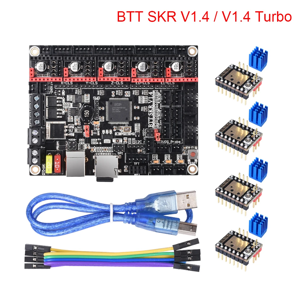 BIGTREETECH BTT SKR V1.4 плата управления 32 бит SKR V1.4 турбо обновление SKR V1.3 Поддержка wifi TMC2209 TMC2208 UART части 3d принтера