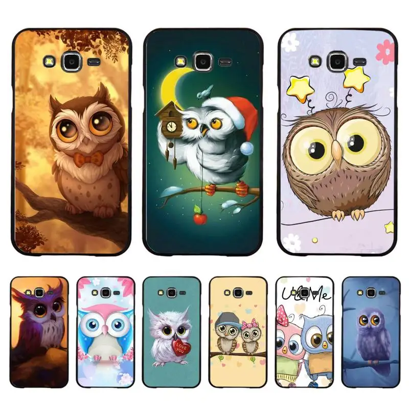

Cute cartoon Owl Phone Case For Samsung Galaxy J 4plus J6 J5 J72016 J7prime cover for J7Core J6plus Back Coque