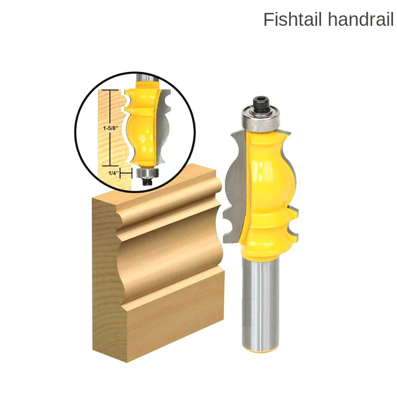 

1PC 1/2 8mm Shank Architectural Cemented Carbide Molding Router Bit Trimming Wood Milling Cutter for Woodwork Cutter Power Tools