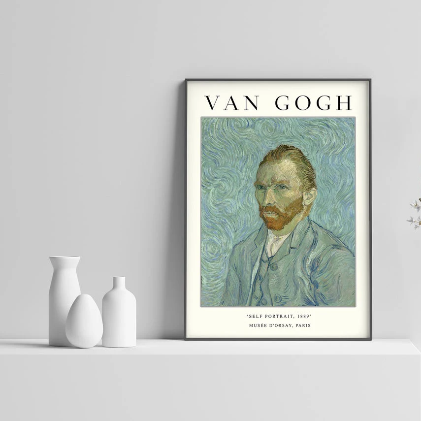 

HD Print Van Gogh Exhibition Poster Wall Art Self Portrait Canvas Painting Nordic Home Decor For Bedroom Abstract Pictures Frame