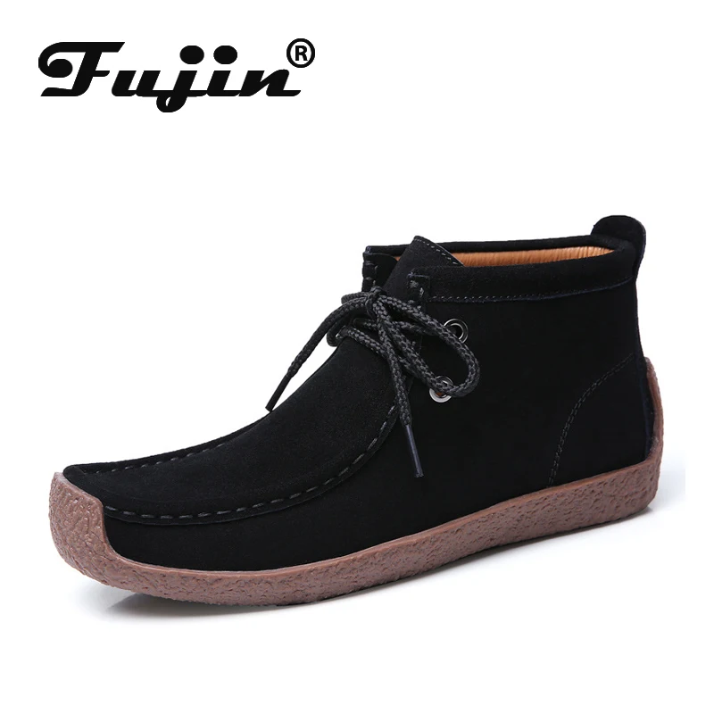 Fujin/сапоги с высоким берцем Зимние сапоги Женские зимние хлопковые средней длины