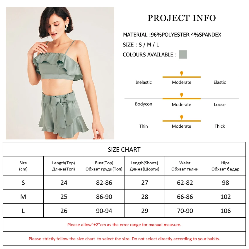 

HiLoc Ruffle Sexy Sleepwear Women Set With Shorts Clothing Sets High Waist Nightie Cropped Backless Pajamas Woman Summer 2021