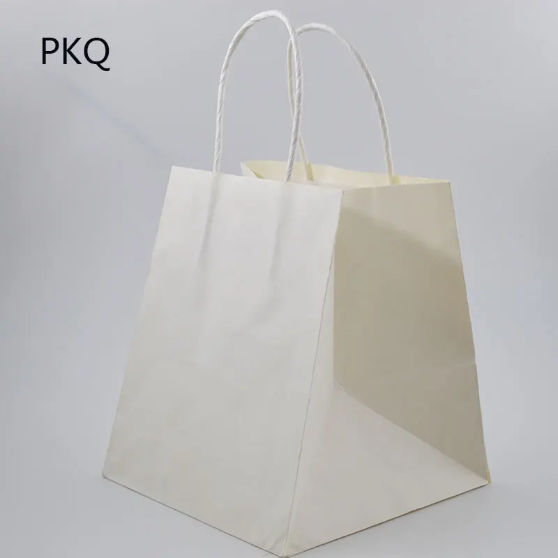 5 шт. 15x15x17 см белый/коричневый пакет из крафт-бумаги для выпечки хлеба/торт