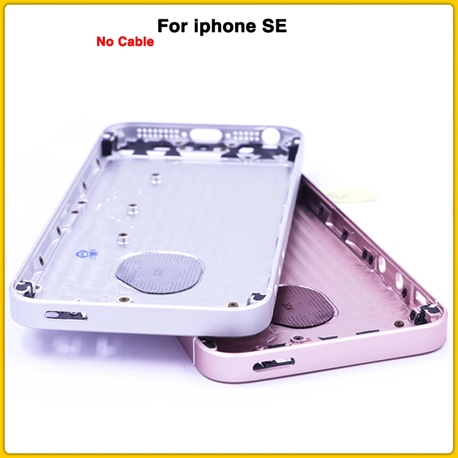 Полный Корпус чехол для iphone SE Батарея задняя крышка двери среднего шасси сменная