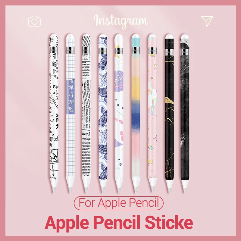 PZOZ устойчивый к царапинам ультра тонкие нарисованные наклейки для apple pencil 1 2