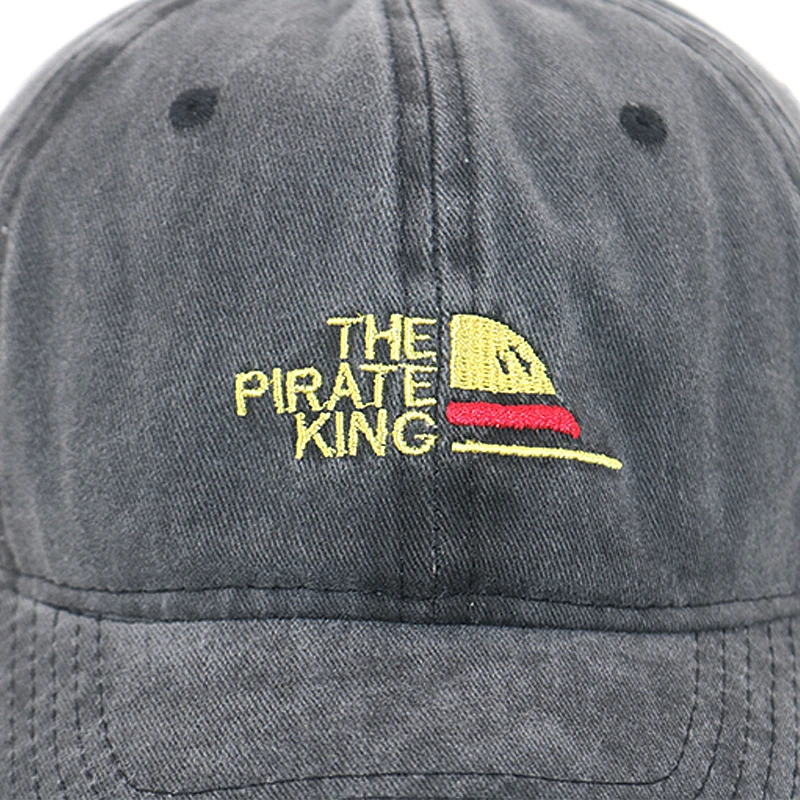 

THE PIRATE KING baseball cap embroidery custom 100% cotton washed unstructured sports caps men women dad hats snapback new