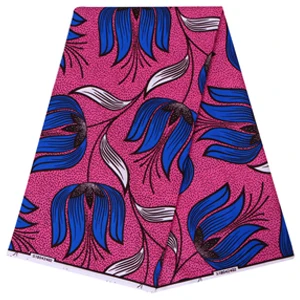 polyester Ankara Africa prints batik fabric real dutch wax tissu high quality 6yards fashion African sewing for party dress - Цвет: 8