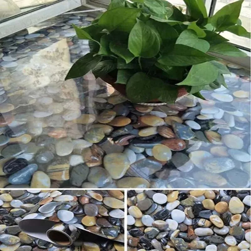 Самоклеящиеся виниловые обои виниловая пленка с 3D булыжником для кухонной