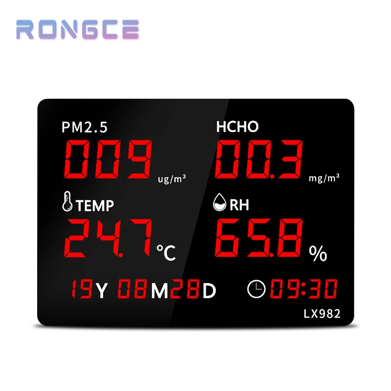 Многофункциональный 6 в 1 PM2.5 цифровой прибор для измерения уровня Температура