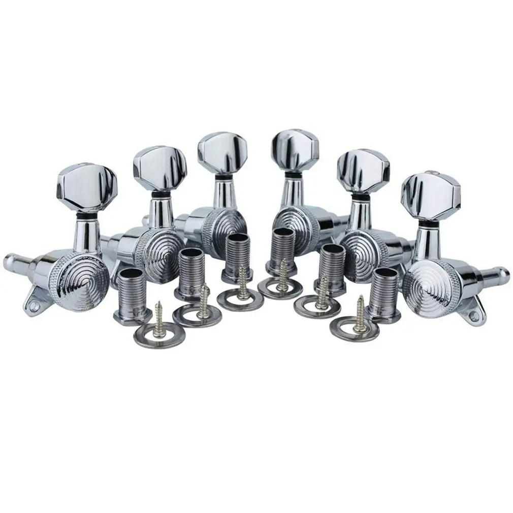 

6PCS Guitar Tuning Pegs Tuner Machine Heads DIY FD Logo tuning peg machine head Chrome-Gold-Black