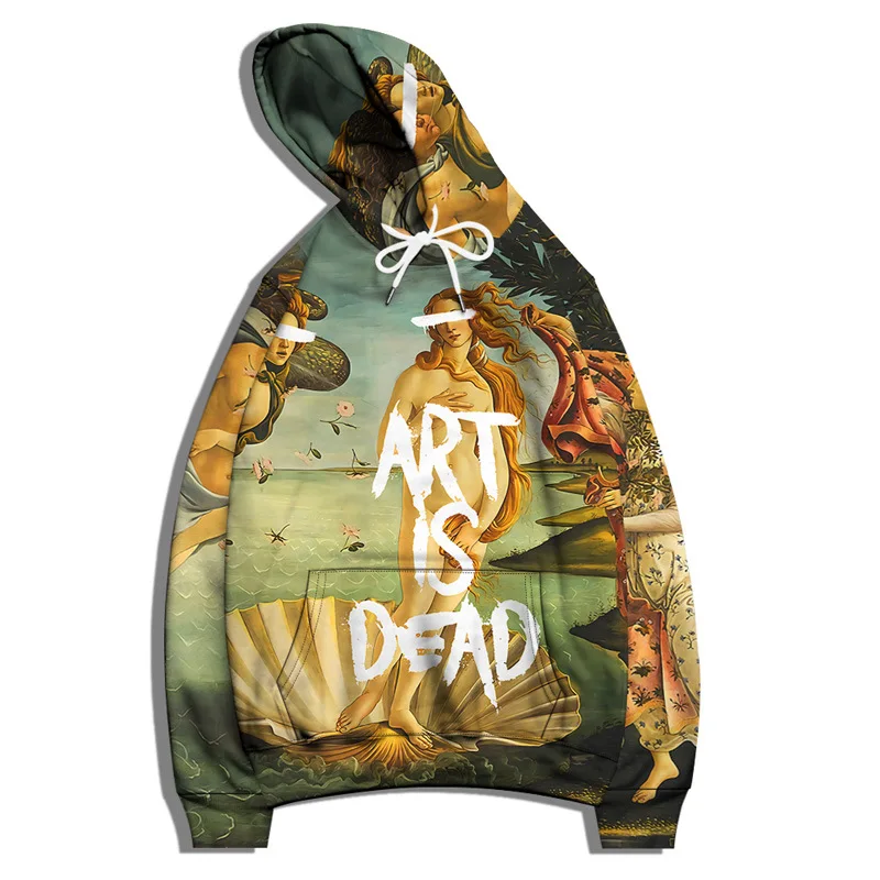 

Goddess Liberty Pullover Fashion Men Spring Autumn 3D Digital Print Hooded Sweatshirt Streetwear Hip Hop Casual Loose Sportwear