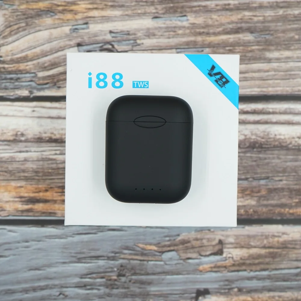 Новинка i88 TWS наушники беспроводные Bluetooth наушники 5,0 сенсорное управление спортивные Игровые наушники гарнитура с двойным микрофоном стерео - Цвет: i88 black
