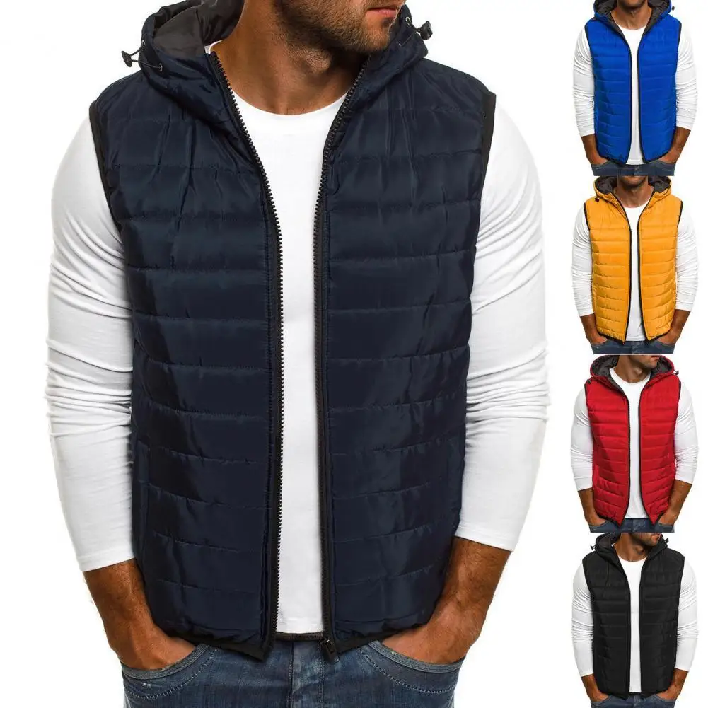 

Мужской жилет, кардиган, модный однотонный зимний жилет с отличной строчкой