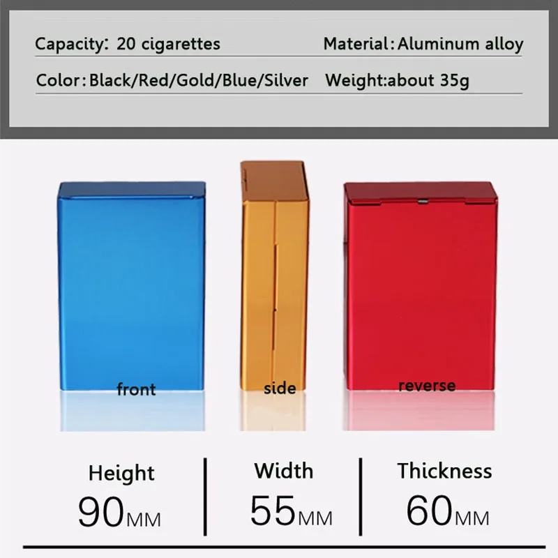 Чехол для сигарет 1 шт. новинка ультра тонкий модный чехол тонкая металлическая