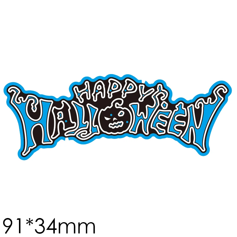 

Cutting Dies Halloween New Scrapbook Decoration Embossing Paper Craft Album Card Punch Knife Mold 91*34mm