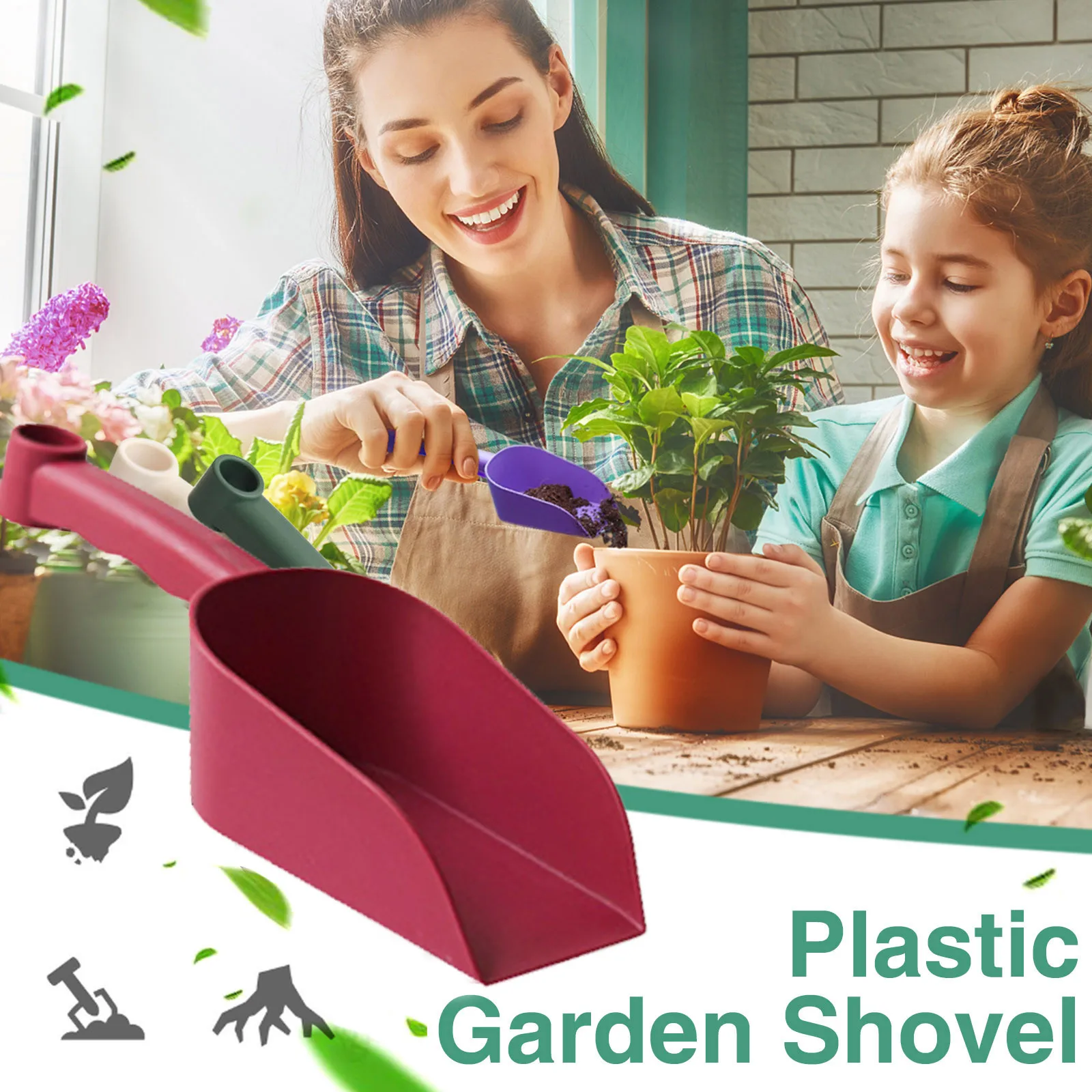 

Plastic Garden Shovel Plant Hand Shovel Trowels, Bonsai Soils Garden Tools Jardineria Herramienta Gardening Tools