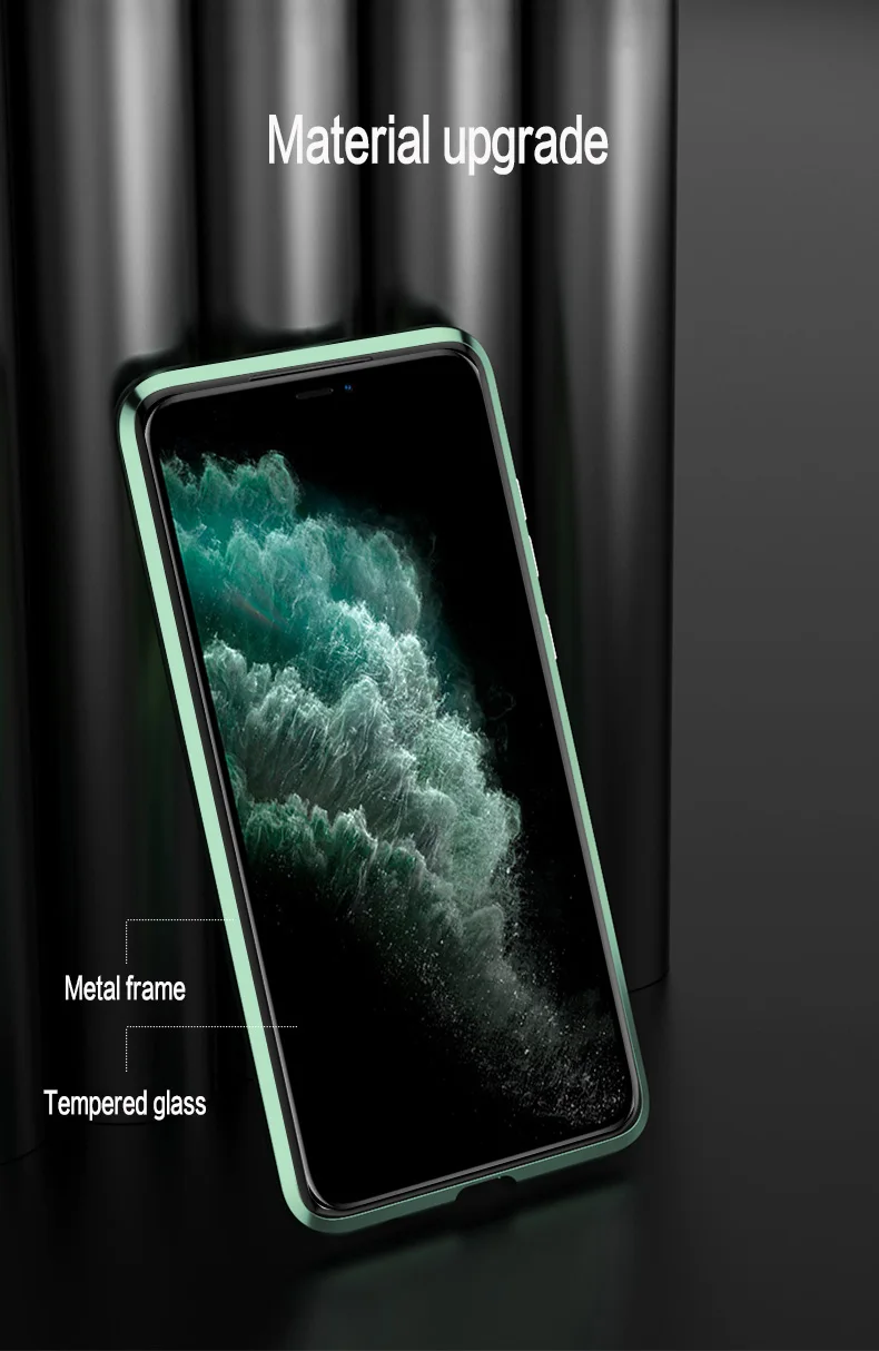 Магнитный чехол для iPhone 11 X Xr Xs Max 6 6s 7 8 Plus, противоударный чехол для iPhone 11 Pro Max, задняя крышка из закаленного стекла