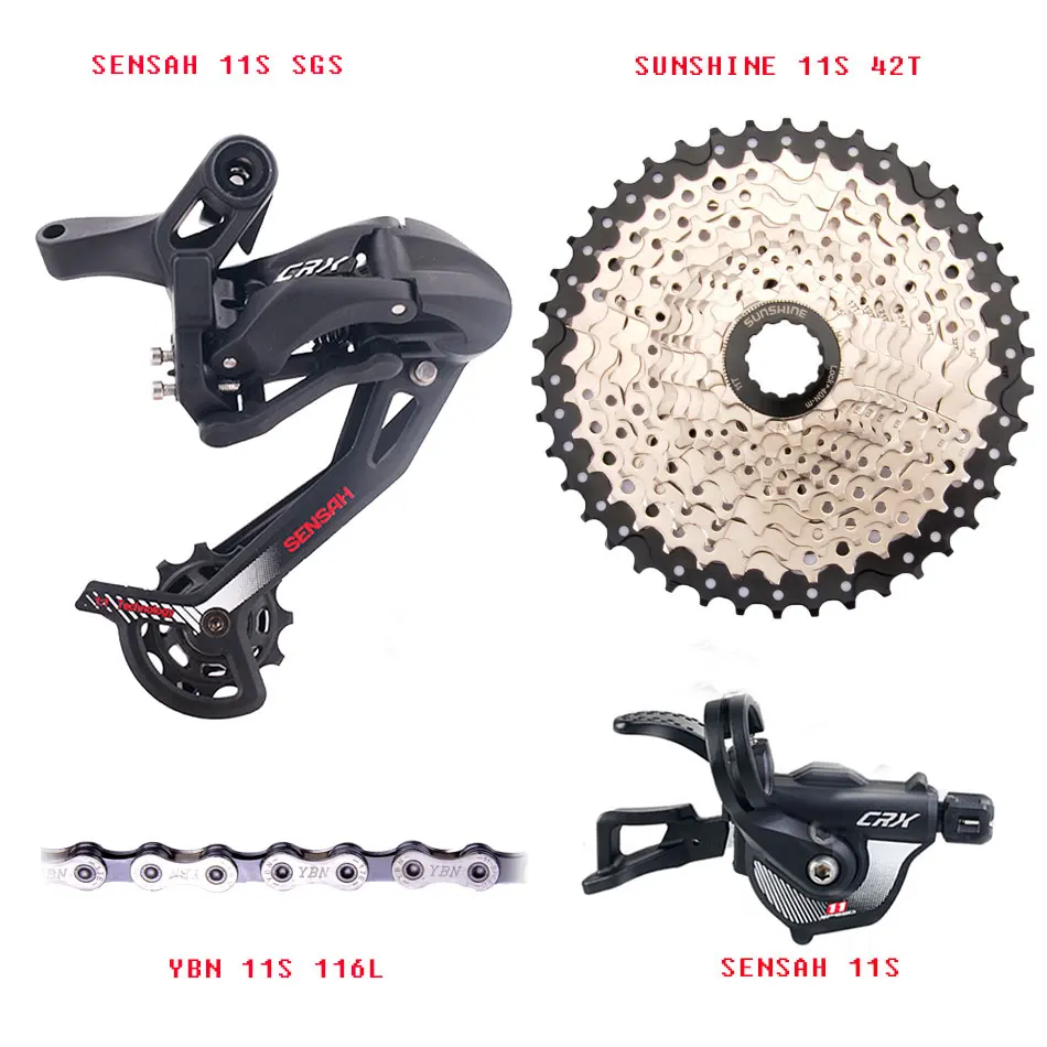 SENSAH RX SHIMANO M6000 11 скоростной переключатель Schaltwerke 42t 46t Kassette/kettentisan YBN X10 kette Groupset PCR