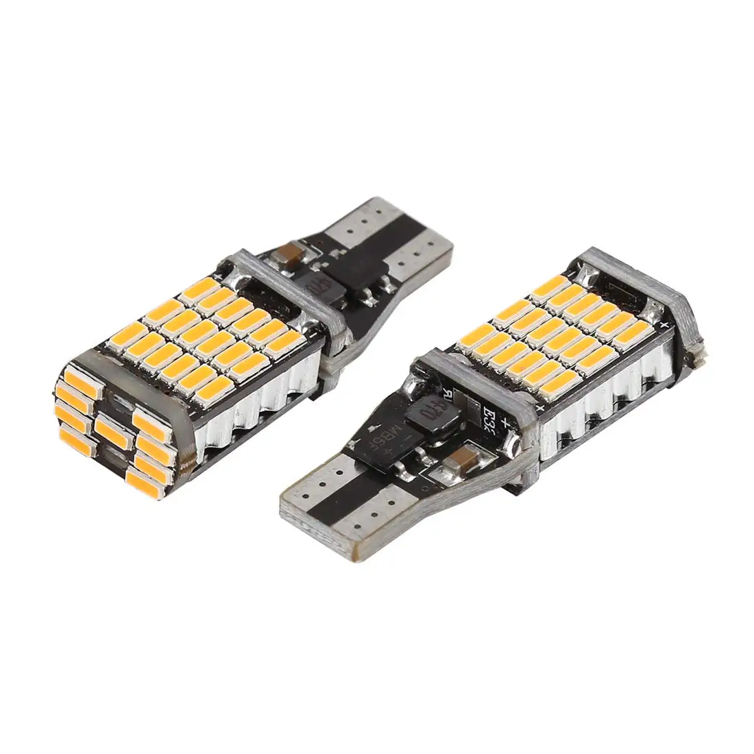 2 шт. T15 W16W светодиодный Canbus лампы 921 912 ошибок 4014 45 SMD автомобиля автоматические светодиодные лампы для резервного копирования Фары заднего хода электролампочка для внутренних помещений белый Янтарный красный