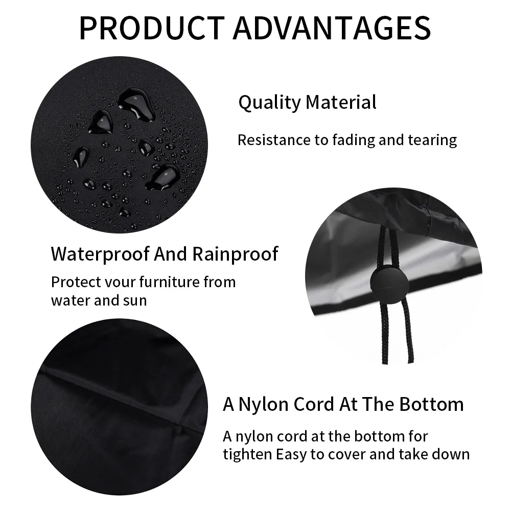 

BBQ Cover Outdoor Dust Waterproof Weber Heavy Duty Grill Cover Rain Protective Outdoor Barbecue Cover Round Grill BBQ Accessory