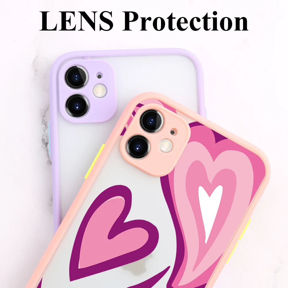 Flower Phone Case For iPhone 11 Case Shockproof Funda Iphone11 12 13 Pro Max 7 8 Plus 6 6s XS X XR SE 2020 2022 Matte Back Cover