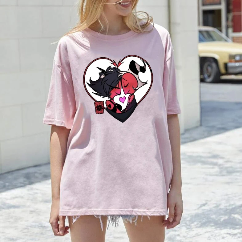 

2021 Summer New Fashion Cartoon Printing Cartoon Style Lovers T-shirt Casual Short Sleeve Women's Top