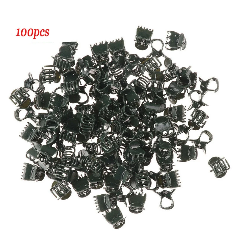 

100pcs Plant Support Clips Garden Clips Flower Fruit Vegetable Butterfly Orchid Special Clips Grafting ClipsTied Vine Clips