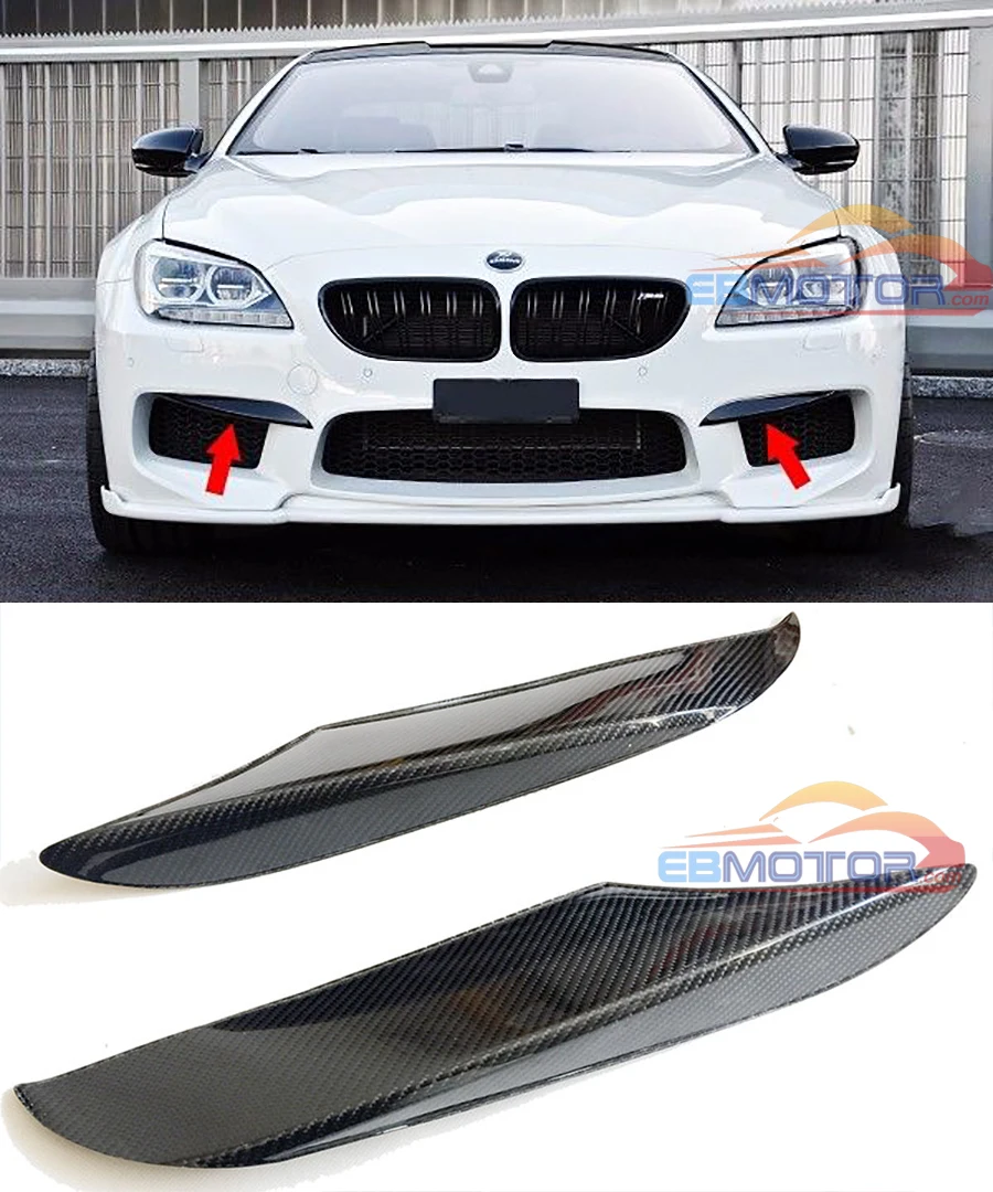 

Чехол для переднего бампера из натурального углеродного волокна 1 пара для BMW F12 F13 F06 M6 модели 2013UP B423